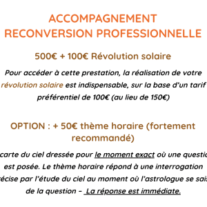 ACCOMPAGNEMENT RECONVERSION PROFESSIONNELLE