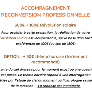ACCOMPAGNEMENT RECONVERSION PROFESSIONNELLE
